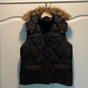 Lands End Down Vest-black